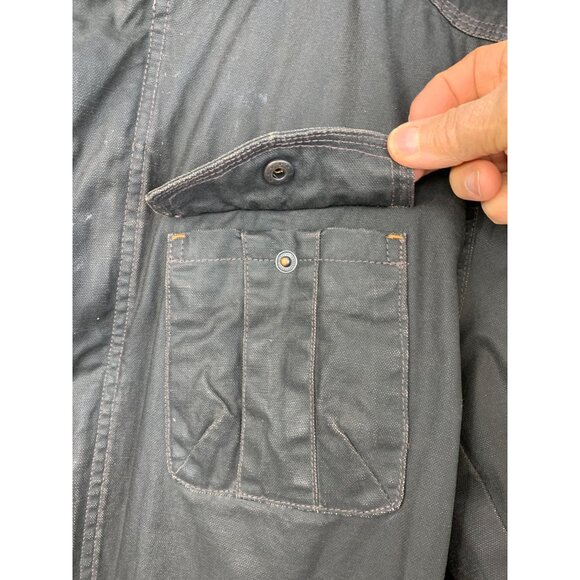 Tommy Bahama Jackman Mens Black Coated Denim Trucker Jacket XL - Picture 7 of 16